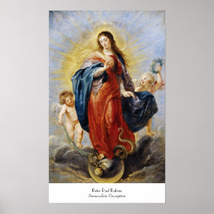 Póster Pintura de Peter Paul Rubens da concepção