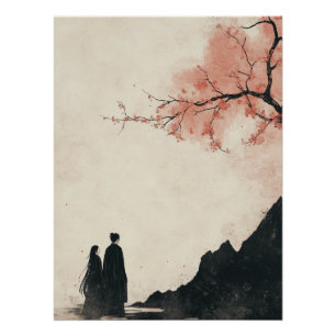 Póster Pintura de pintura com lavagem de tinta