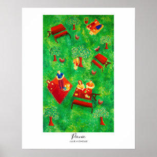 Poster Pintura de Piquenique