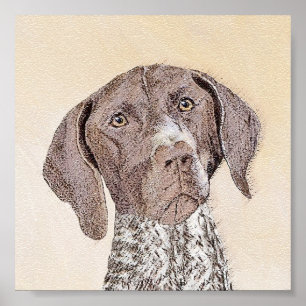 Poster Pintura de ponteiro em branco alemão - Arte origi