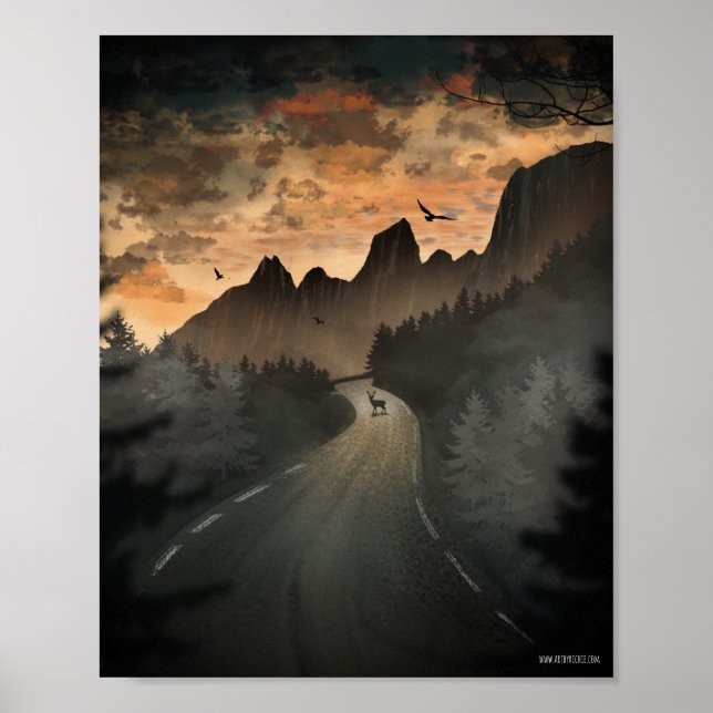 Poster Pintura de referência da Canvas Faux pole Ártico-N (Frente)