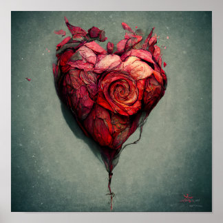 Poster Pintura de rosa