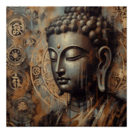 PÓSTER PINTURA DE ROSTO BUDDHA #1
