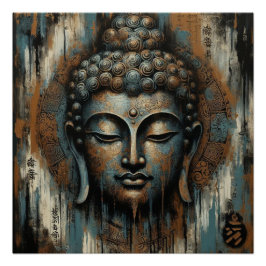 PÓSTER PINTURA DE ROSTO BUDDHA #3