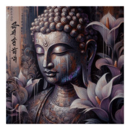 PÓSTER PINTURA DE ROSTO BUDDHA #7