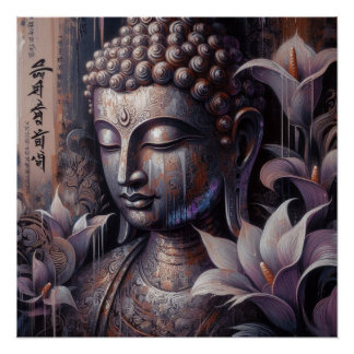 PÓSTER PINTURA DE ROSTO BUDDHA #7