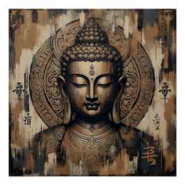 PÓSTER PINTURA DE ROSTO BUDDHA Nº 2 POSTER