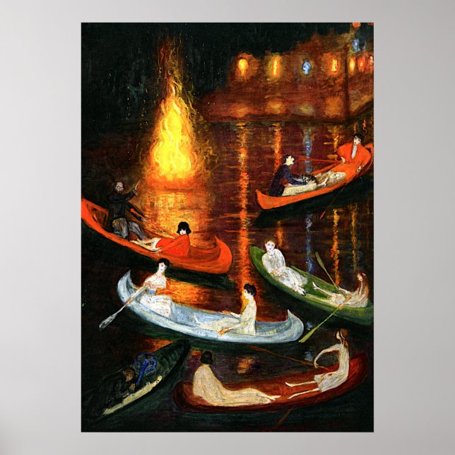 Póster Pintura de Stettheimer, Destino no lago (Frente)
