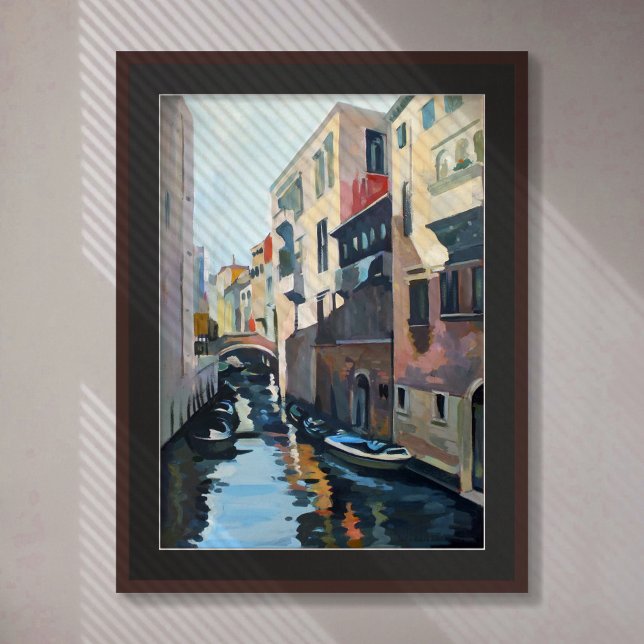 Poster Pintura de um canal de Veneza, Itália (Criador carregado)