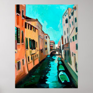 Poster Pintura de um Canal Venetiano