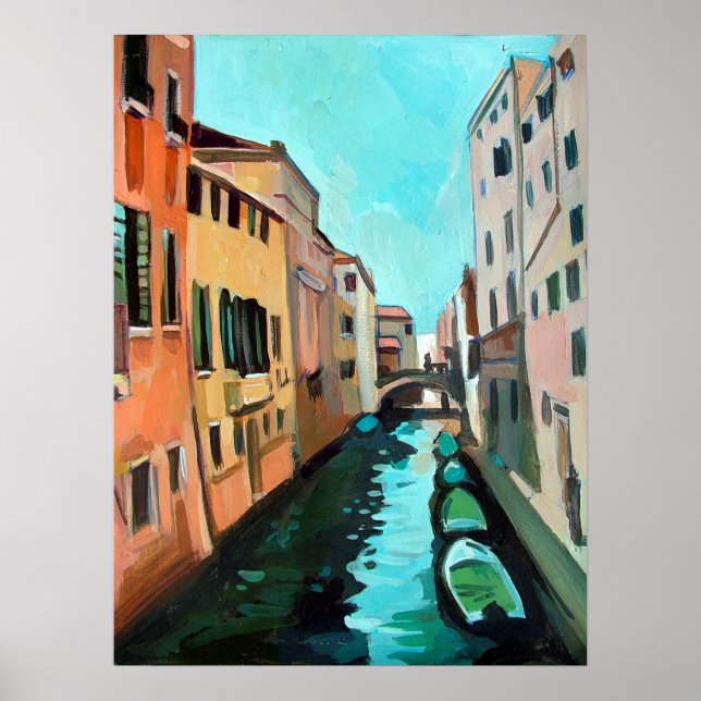 Poster Pintura de um Canal Venetiano (Frente)