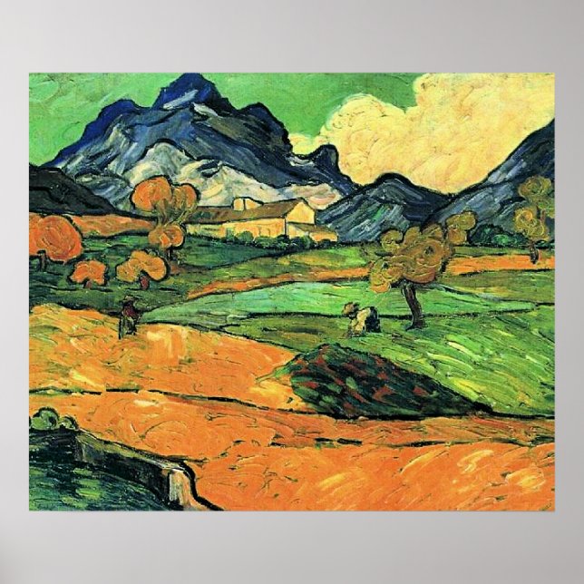 Poster Pintura de Van Gogh, Monte Gaussier, (Frente)