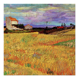 Póster Pintura de Vincent van Gogh, Campo de Trigo,