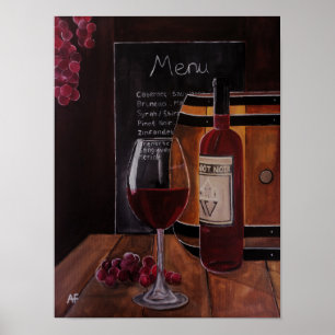 Poster Pintura de Vinho Tinto por Alfred Fox