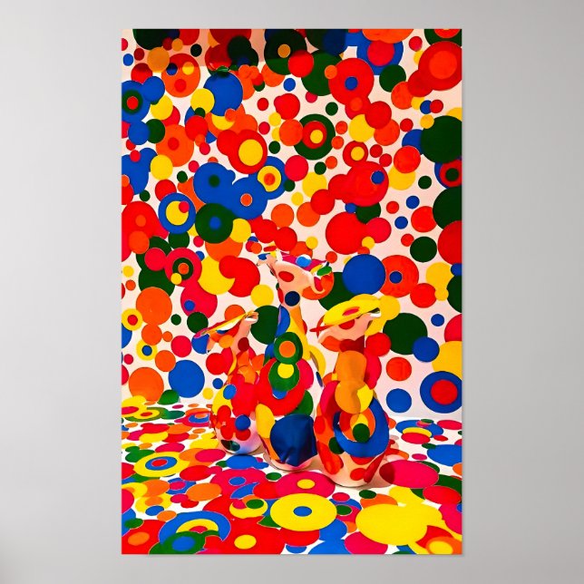 Poster Pintura de Yayoi Kusama (Frente)