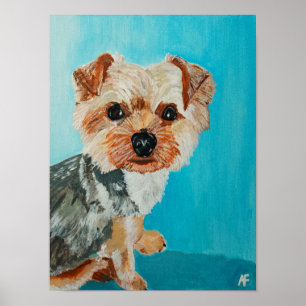 Poster Pintura de Yorkshire Terrier por Alfred Fox