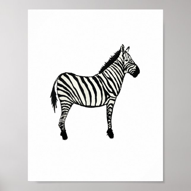 Poster Pintura de Zebra Safari (Frente)