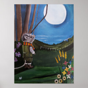 Poster Pintura Desejando na Lua por Alfred Fox