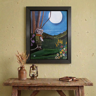 Poster Pintura Desejando Sob a Lua de Alfred Fox