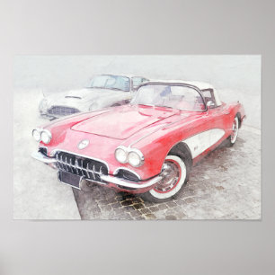 Poster Pintura digital Corvette