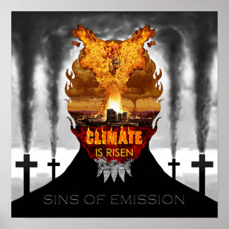 Poster Pintura digital sobre as alterações climáticas.