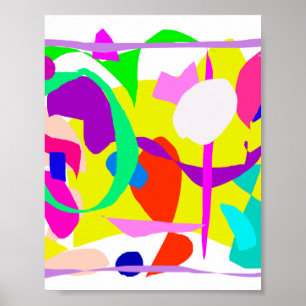 Poster Pintura do abacate da cerca do sentido do alfabeto