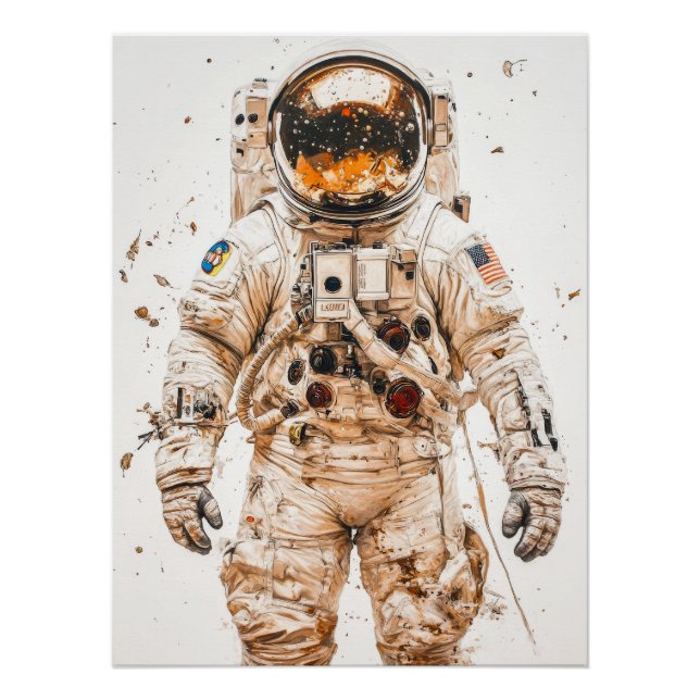 Póster Pintura do astronauta (Frente)