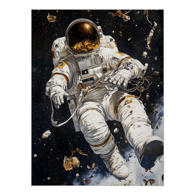 Póster Pintura do astronauta (Frente)