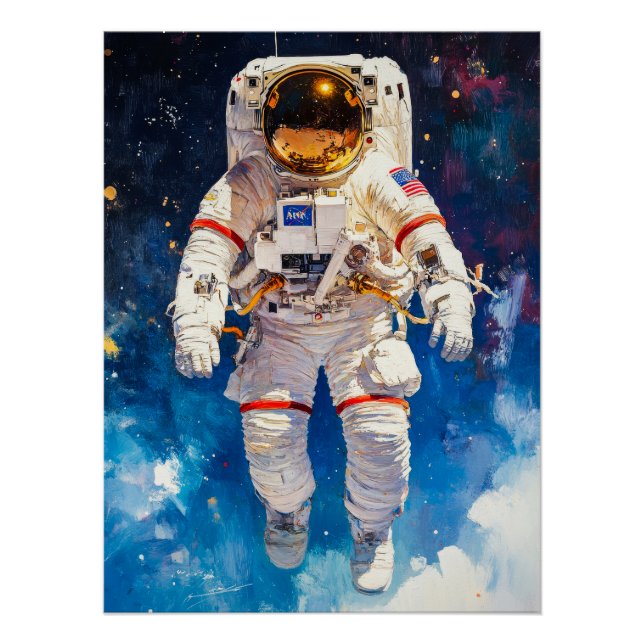 Póster Pintura do astronauta (Frente)