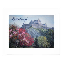 Pintura do Castelo de Edinburgh Scotland por Pola.