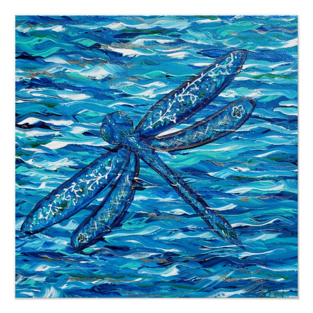 Póster Pintura do Dragão Azul (Frente)