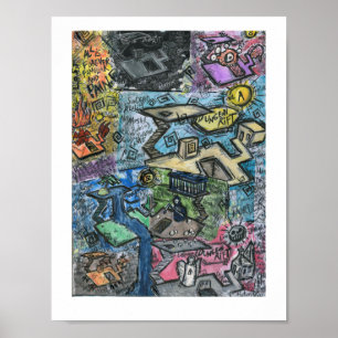 Póster Pintura do Dungeon da falha do Dungeon