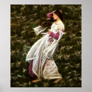 Póster Pintura do Fractal do Waterhouse dos Windflowers