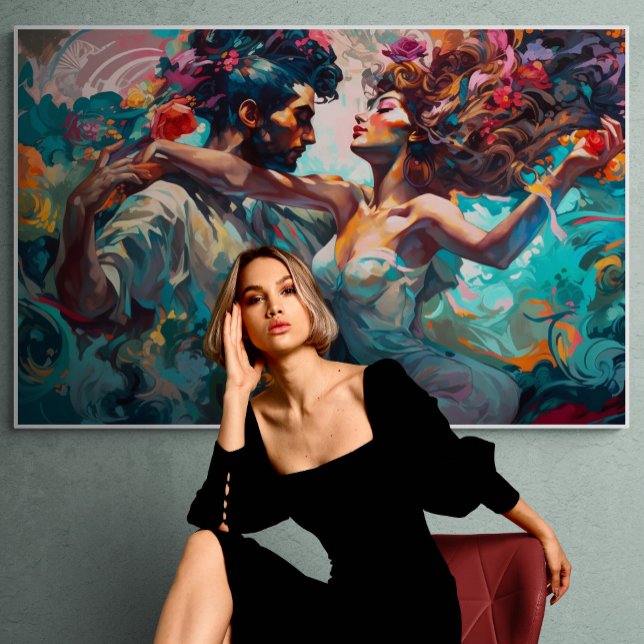 Poster Pintura do Sonho de Dança Miami Bachata (Criador carregado)