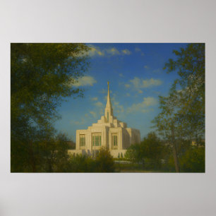 Poster Pintura do Templo de Ogden Utah™ Arte de Parede LD