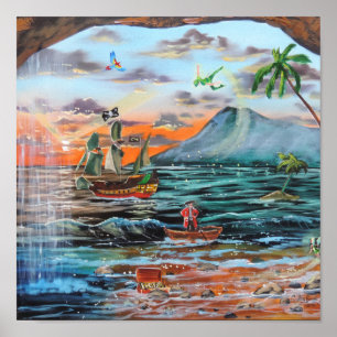 Poster Pintura do Tinker Bell de Peter Pan Hook