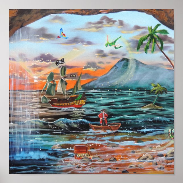 Poster Pintura do Tinker Bell de Peter Pan Hook (Frente)