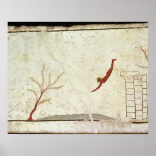 Poster Pintura do Túmulo do Mergulhador do Sul