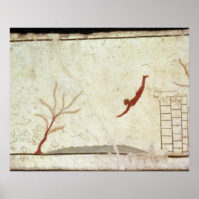 Poster Pintura do Túmulo do Mergulhador do Sul (Frente)