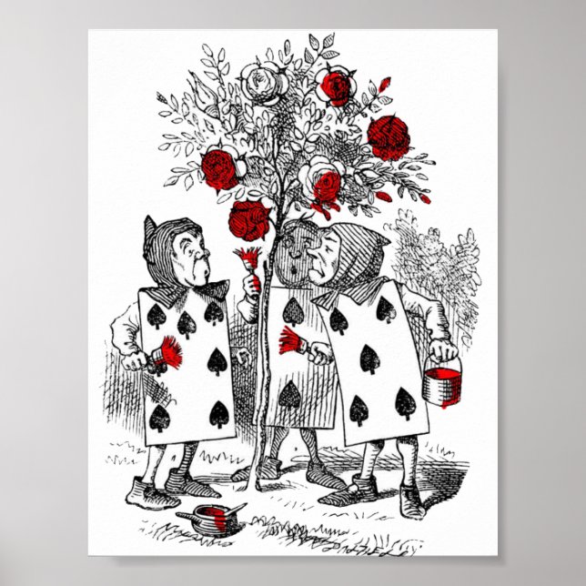 Poster Pintura dos Rosas de vermelho (Frente)