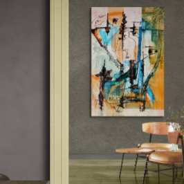 Póster Pintura em acrílico original em Poster brilhante