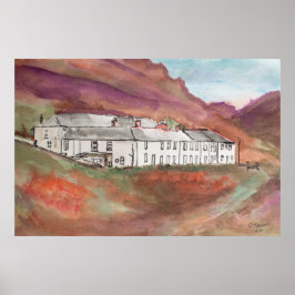 Poster Pintura em Aquarela de Boscastle Cornwall – Inglat