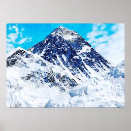 Poster Pintura em Aquarela do Monte Everest