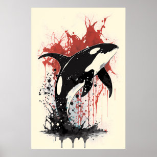 Poster Pintura em Baleia Assassina