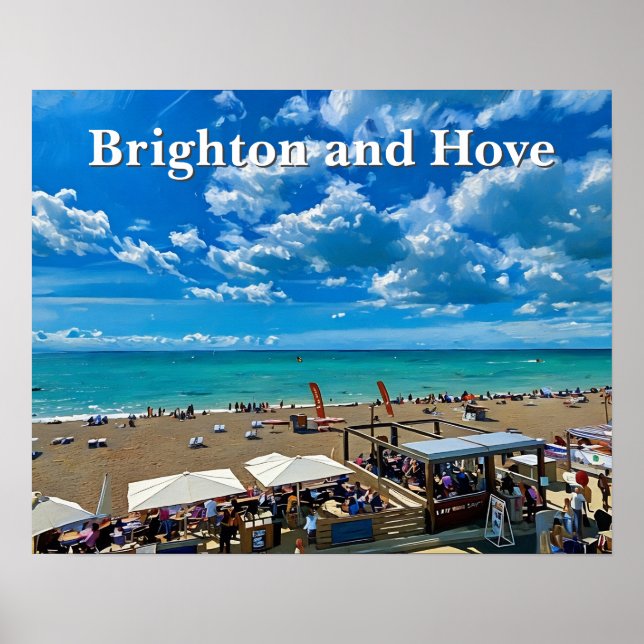 Poster Pintura em Brighton e Hove Beach (Frente)