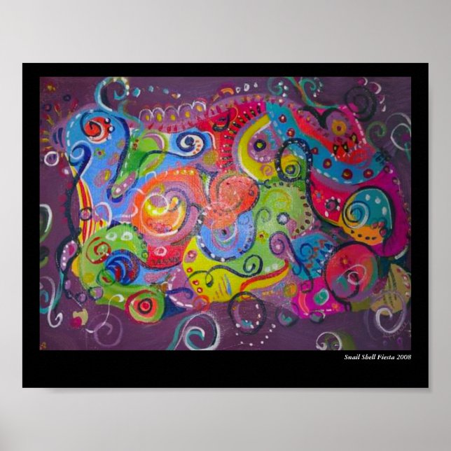 Poster pintura em espiral de abstrato (Frente)