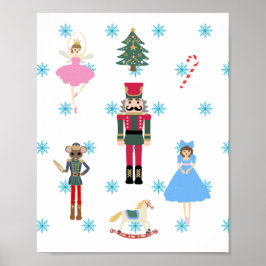 Poster Pintura em Floco de Neve Ilustração de Balé