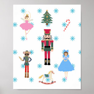 Poster Pintura em Floco de Neve Ilustração de Balé