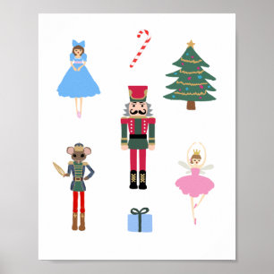 Poster Pintura em Floco de Neve Ilustração de Balé