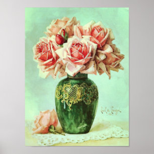 Póster Pintura em Flor de Arte Fina